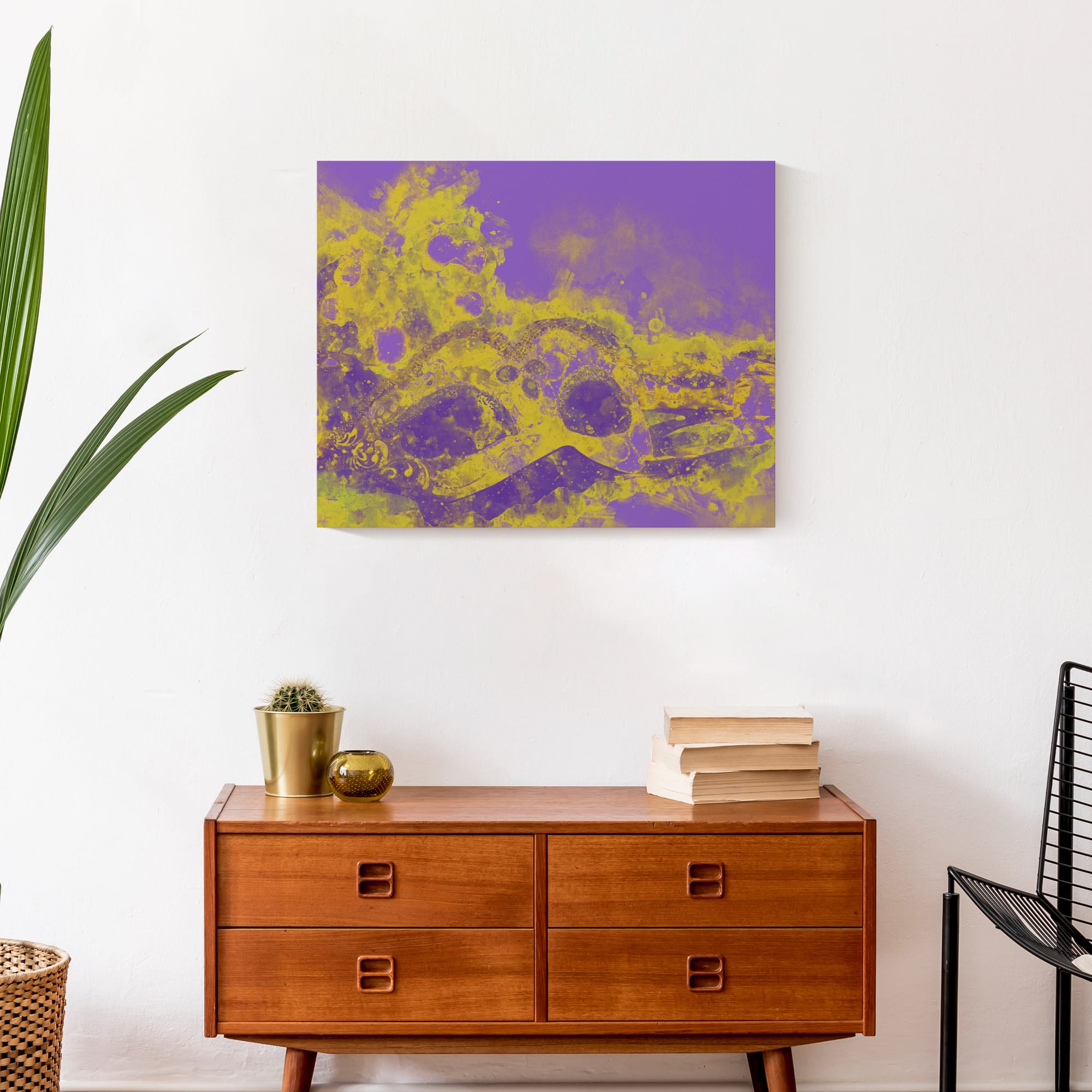 Purple & Gold Mask Canvas Wall Art